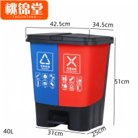 桃锦堂分类垃圾桶40L个