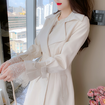 七斓小个子风衣女中长款150cm设计感气质双排扣今年流行女装外套风衣风衣