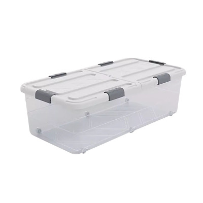百晟长恒 BSCH-A82GS 80L 防水防潮透明整理收纳箱(计价单位:个)白盖透明