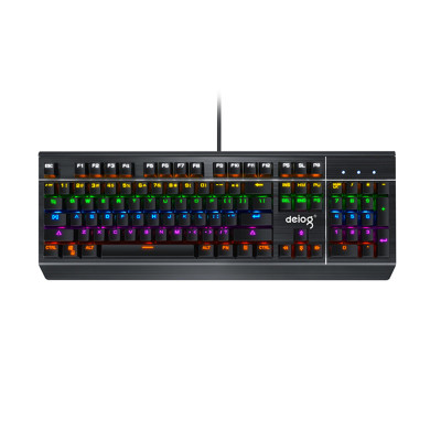 德意龙机械键盘蒸汽朋克真机械键盘青轴黑轴有线外接台式笔记本电脑USB电竞网咖游戏复古圆键吃鸡lol金属