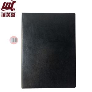 凌美盛 PU软皮面B5商务笔记本 18K记事本80克米黄纸17.3*24.6cm 70张721-18黑色 可定制印刷/本