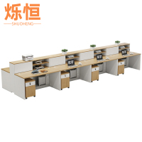 烁恒屏风工位八人位含柜套