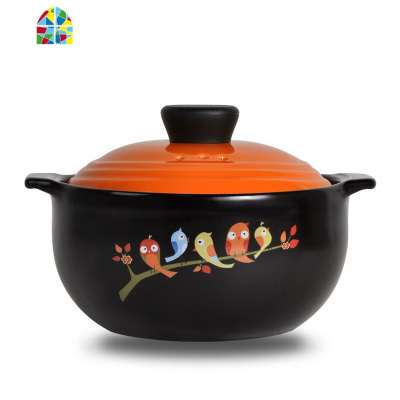 砂锅炖锅陶瓷明火家用可高温煲汤煲仔饭汤锅带盖砂锅健康 FENGHOU 蔬菜高汤砂锅2.2L