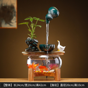 循环流水器生财摆件招财景观鱼缸创意家居办公室客厅开业乔迁礼品