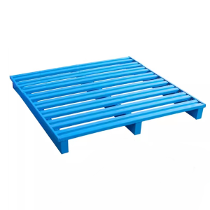 迅迈 1000*800*125浅蓝半铺加强款 动载2静载2.8金属托盘铁卡板 工厂货架钢制托盘 仓储栈板 叉车仓库防潮垫