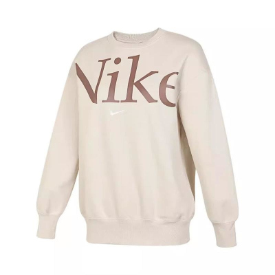 NIKE/耐克卫衣运动休闲加绒保暖针织圆领女装套头衫FN3655-104 C