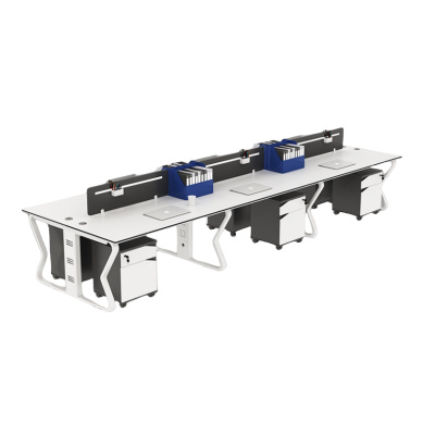 攸形办公桌360*120*75cm+6柜套