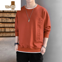 YANXU卫衣男士长袖t恤2023新款潮牌休闲圆领上衣冬季加绒打底衫