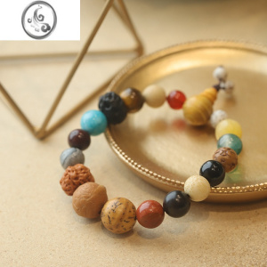 JiMi十八籽菩提手链18籽手串念珠男女串珠新中式国潮复古情侣手环礼物 十八籽手串寺里用的原版货