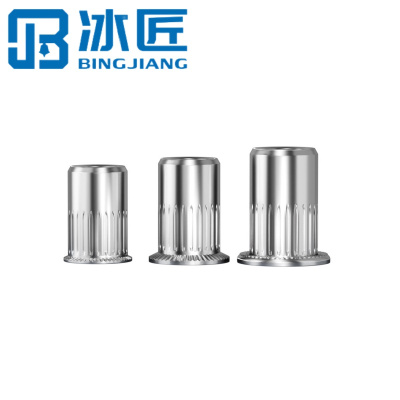 冰匠 304不锈钢平头拉铆螺母 个