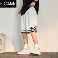 HLCOMAN篮球运动短裤男士夏季薄款外穿中裤美式潮牌冰丝速干休闲五分裤子