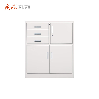 苏宁 质凡 办公家具 三斗保下节矮柜储物柜带锁多门柜/ZF-WJG023/850*390*1020