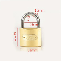 通开挂锁通用锁具门锁宿舍柜子锁子一把开锁钥匙多小号铜锁头z [十字锁芯]单开63mm配3把钥匙