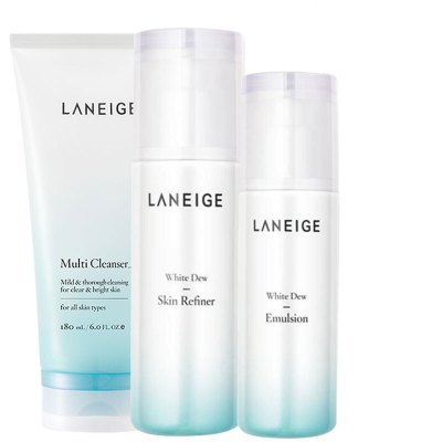 兰芝(Laneige)臻白修护女士面部护肤套装礼盒淡化斑点提亮肤色淡斑套装(洁面+水+乳)