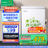 容声(Ronshen)100升顶开门小型冰柜 一级能效 母婴家用冷藏冷冻转换节能单温 国补 (白)BD/BC-100MB