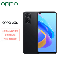 OPPO A36 6GB+128GB 云雾黑 全网4G 90Hz刷新率屏 骁龙680芯片 拍照美颜4G手机