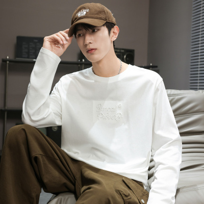 [1折价29.9元,叠加优惠券]唐狮 长袖T恤压印文字长袖T恤长袖T恤男男装长袖T恤男式T恤