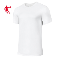 乔丹针织短袖T恤衫 短袖T恤衫 夏季新款针织短袖T恤衫男款短袖T恤KHS23221355(件)(乔丹白 XL码)