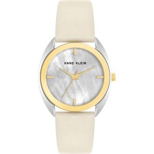 Anne Klein手表女防水日历夜光计时石英圆形表盘34毫米100米防水