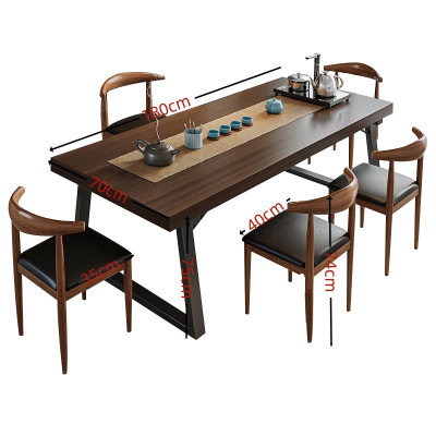 依韵珂木质茶几180*70*75cm+5椅套