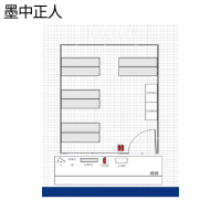墨中正人消防烟感探测器平面图210*300mm个