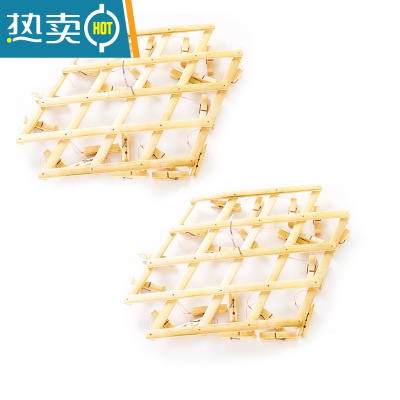 敬平竹子裤架衣架多夹子裤夹衣夹竹夹子晒袜子内衣架多夹子竹木晾衣架 22夹可伸缩2套装 1个