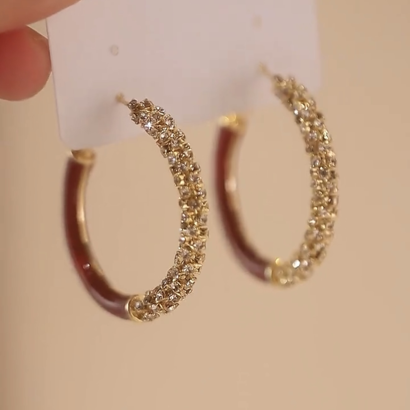 925银针夸张大圆圈耳环女微镶满钻锆石耳圈时尚百搭精致网红耳坠送女朋友老婆情人节七夕生日礼物