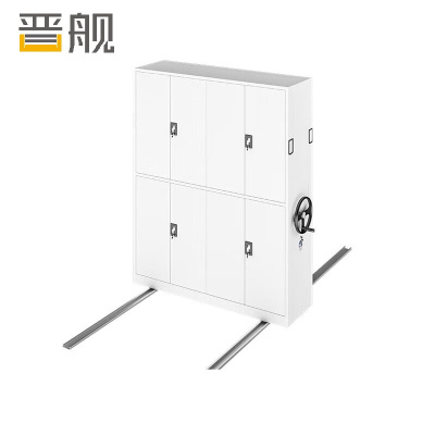 晋舰手动密集架钢制移动柜档案柜轨道手摇式密集资料柜 一列二组/立方