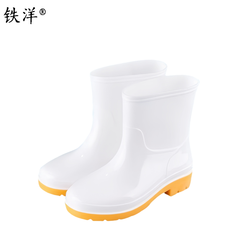 铁洋 白色低筒防水雨靴 TY-YX006 双