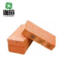 珈瑄 红砖 建筑用材料实心砖头装饰砖块打灶砖砌墙红砖 240*115*55mm 块