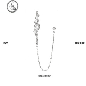 JiMi1STXULIE小众胸针设计肌理熔岩风暗黑冷淡风个性百搭男女链条胸针