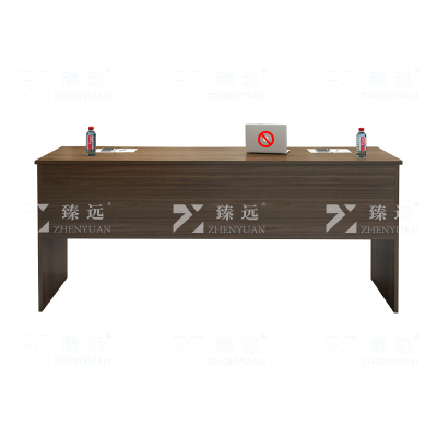 臻远ZY4080614 培训桌长条桌双人课桌会议室条形桌胡桃色