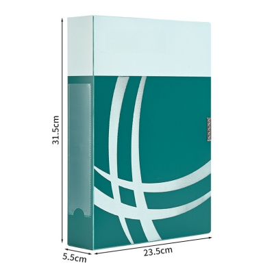 洁能尚 JNS0443 31.5cm*23.5cm*5.5cm 加厚 档案盒(计价单位:个) 绿色