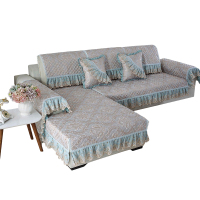 美帮汇欧式沙发垫冬季布艺四季通用防滑123组合一套全包套罩巾