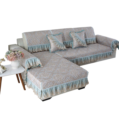 美帮汇欧式沙发垫冬季布艺四季通用防滑123组合一套全包套罩巾