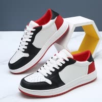 头层牛皮新款潮鞋男士真皮潮流百搭运动板鞋低帮透气中学生学生鞋