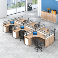 域赢办公桌屏风办公桌职员办公桌员工桌工作位干字型6人位