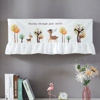 空调防尘罩 空调罩套 挂式开机不取挂机空调套简约防尘挡风帘 鹿树林 1-1.5P(85-90厘米)开机不取