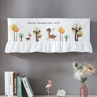 空调防尘罩 空调罩套 挂式开机不取挂机空调套简约防尘挡风帘 鹿树林 1-1.5P(85-90厘米)开机不取