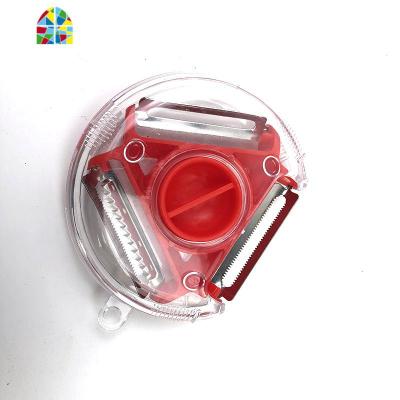 多功能三合一削皮器苹果去皮刨子瓜果刮皮刀厨房土豆丝刨皮 FENGHOU 两个装颜色备注