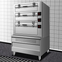 驰能商用蒸箱大型三门海鲜蒸柜电热燃气多层电蒸柜酒店餐厅食堂厨房电蒸箱多门蒸菜炖汤柜 标准电热款-30kw