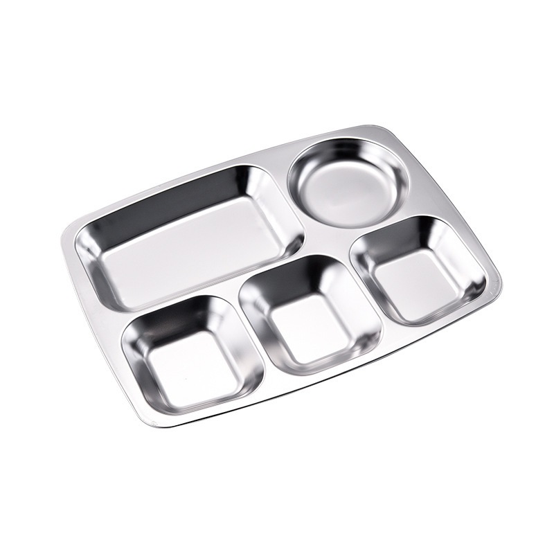 不锈钢食堂分格盘 36*27*2.5cm 5格