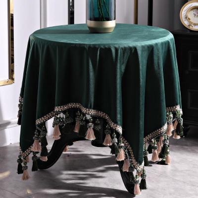 家柏饰(CORATED)茶几桌布小圆桌盖布简约圆桌餐布纯色正方形餐桌台布圆形家用