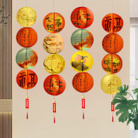 维诺亚古风纸灯灯笼装饰元旦氛围挂饰国风红灯笼中式新年花灯场景道具