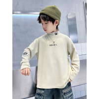 男童德绒打底衫新款秋冬中大儿童半高领上衣长袖T恤内搭加厚