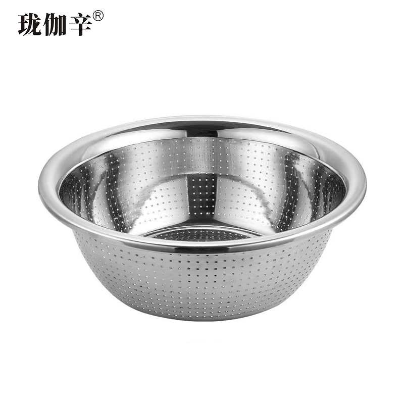 珑伽辛 加厚不锈钢漏盆洗菜盆 30cm/个