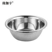 珑伽辛 加厚不锈钢漏盆洗菜盆 30cm/个