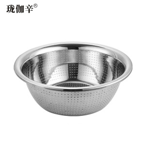 珑伽辛 加厚不锈钢漏盆洗菜盆 30cm/个