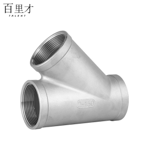 百里才 不锈钢45度斜三通 DN25 个