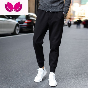 七斓哈伦裤男束脚劳保工作裤迷彩大码宽松薄款透气速干胖子休闲运动裤